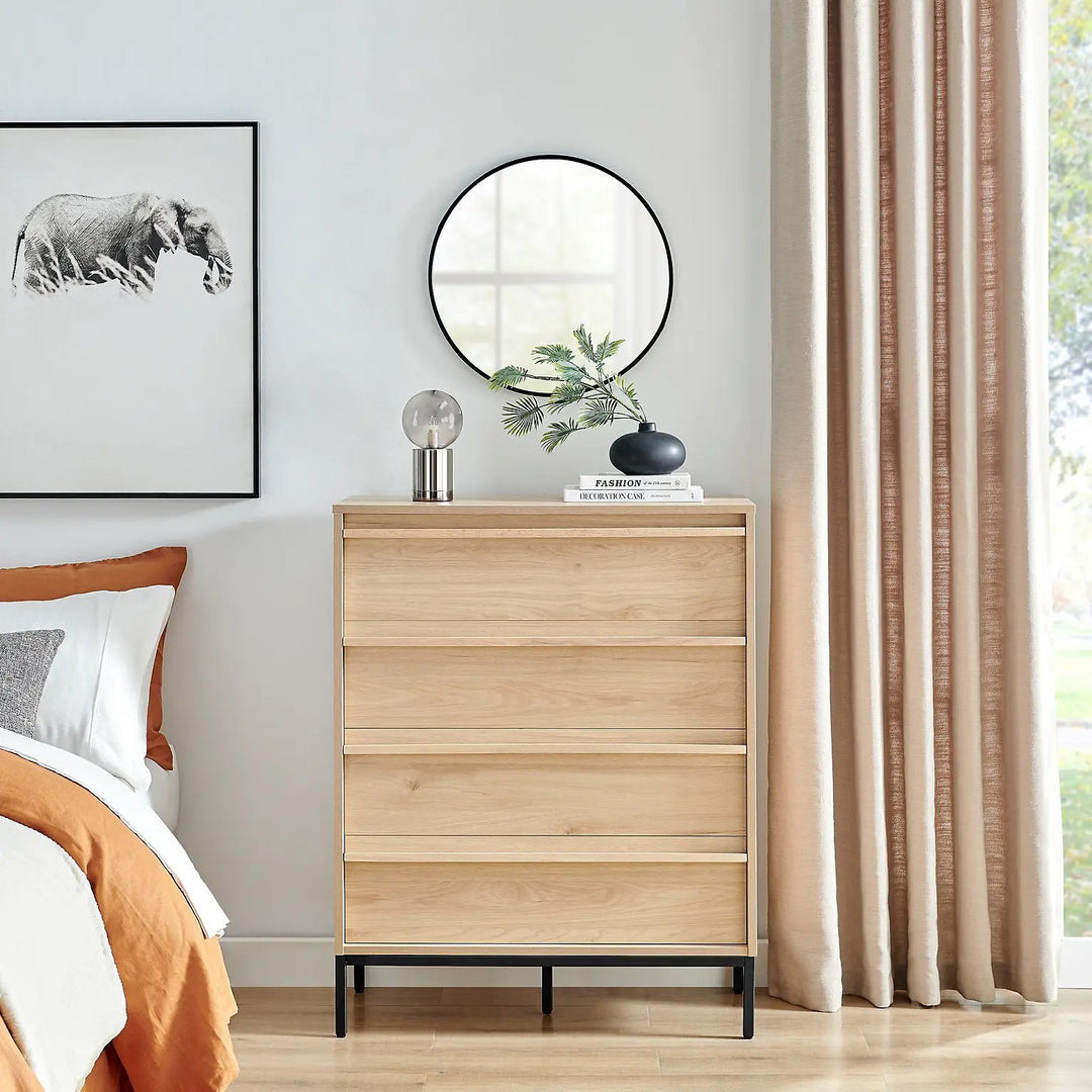 Svit Modern Oak Effect 4 Drawer Storage Chest UCPMJ