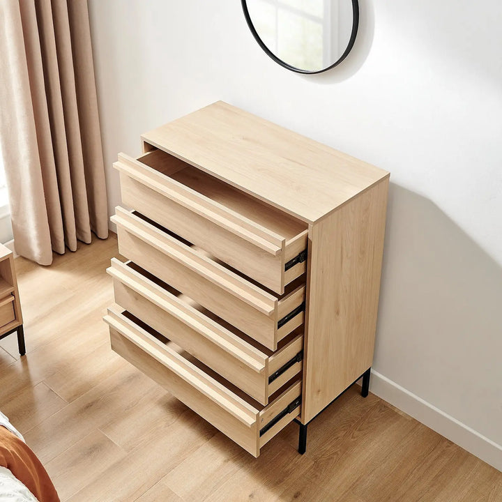 Svit Modern Oak Effect 4 Drawer Storage Chest UCPMJ