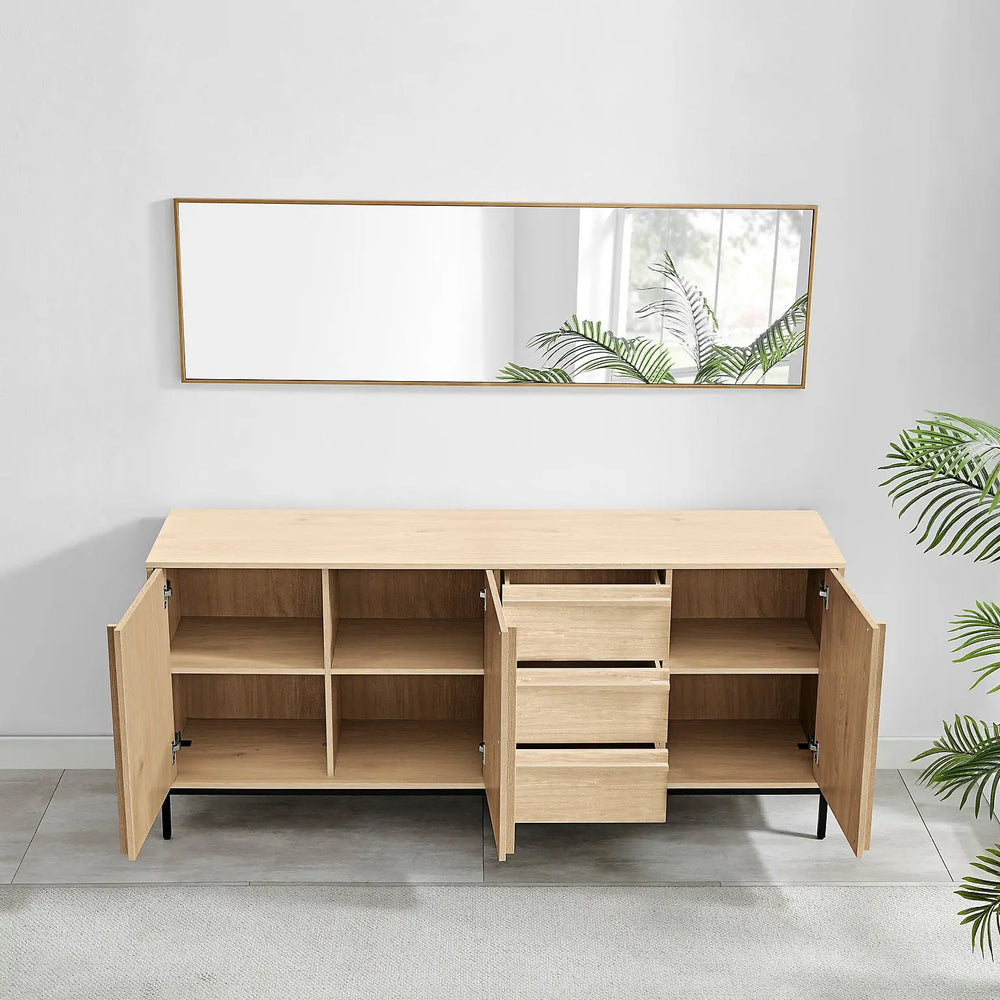 Svit Large Oak Effect Sideboard with 3 Doors & 3 Drawers UCPMJ
