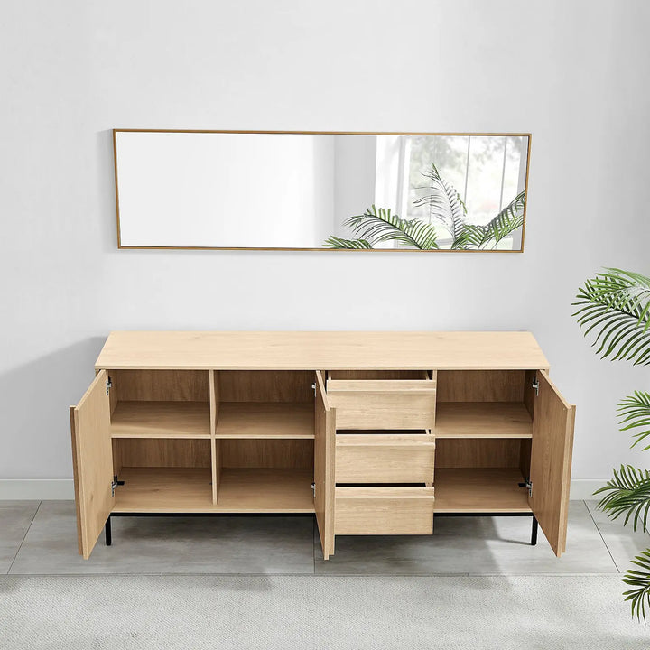 Svit Large Oak Effect Sideboard with 3 Doors & 3 Drawers UCPMJ