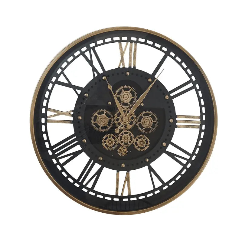 Gold and Black Gears 60cm Wall Clock #NJ Home Interiors#