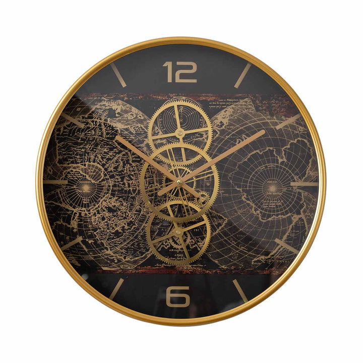 Gold Gears 46cm Wall Clock #NJ Home Interiors#