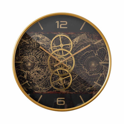 Gold Gears 46cm Wall Clock #NJ Home Interiors#