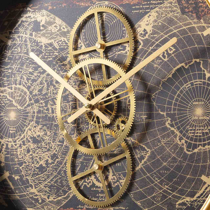 Gold Gears 46cm Wall Clock #NJ Home Interiors#