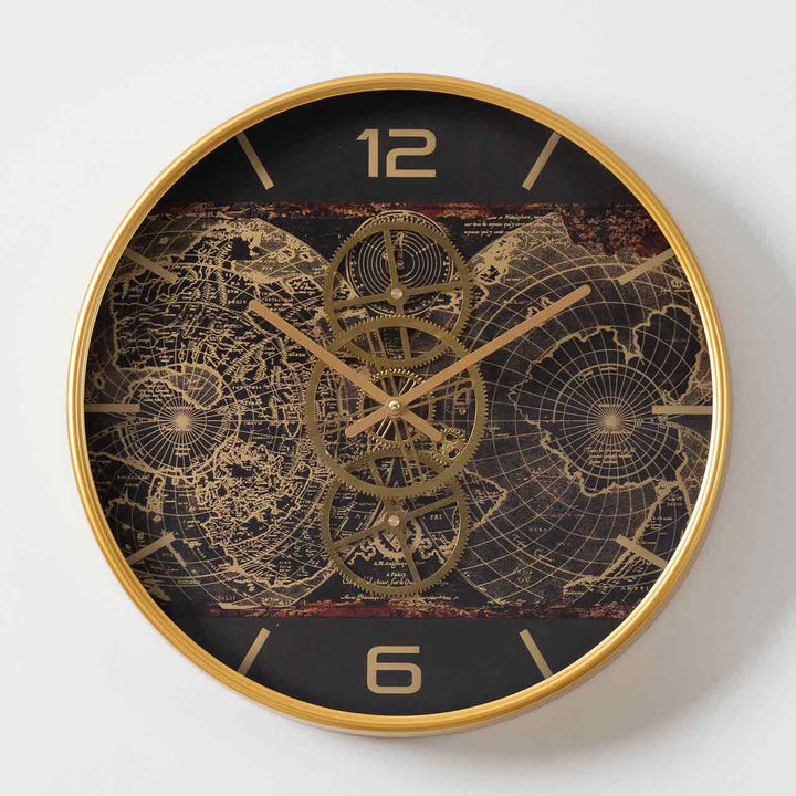Gold Gears 46cm Wall Clock #NJ Home Interiors#