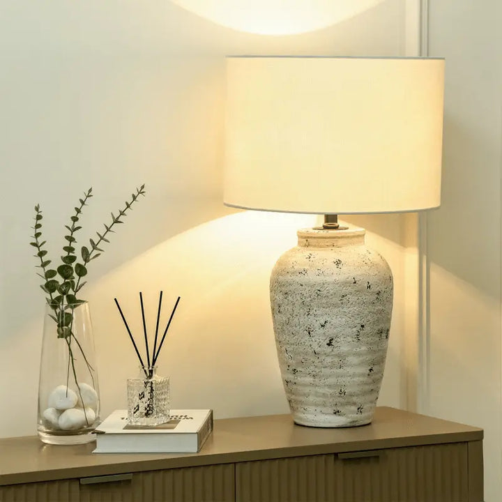 Grey and Antique Black Polyresin Table Lamp #NJ Home Interiors#