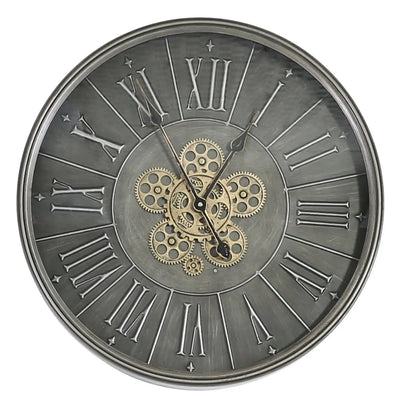 Grey Gears 60cm Wall Clock #NJ Home Interiors#