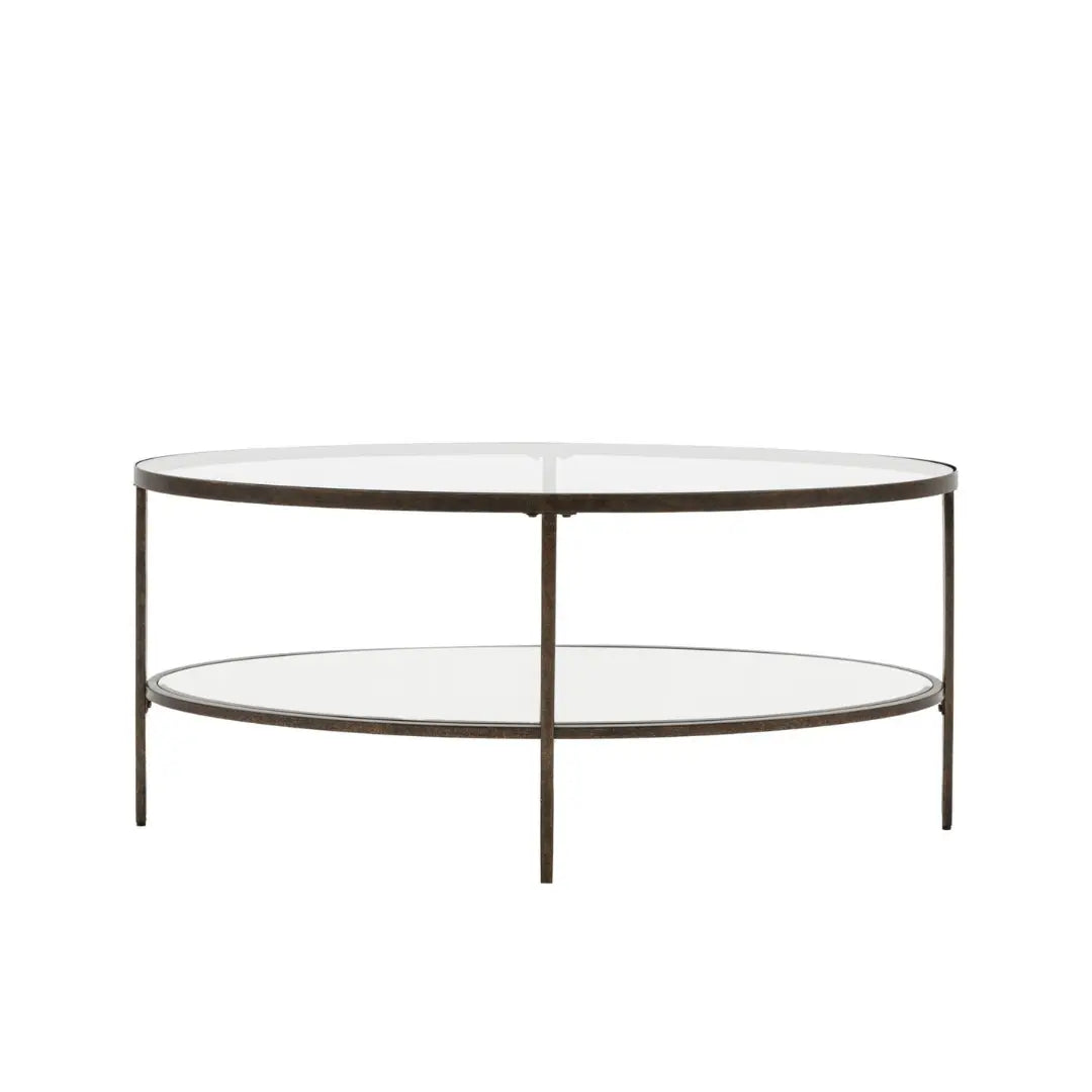 Hayden Oval Coffee Table in Bronze #NJ Home Interiors#