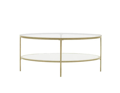 Hayden Oval Coffee Table in Champagne #NJ Home Interiors#