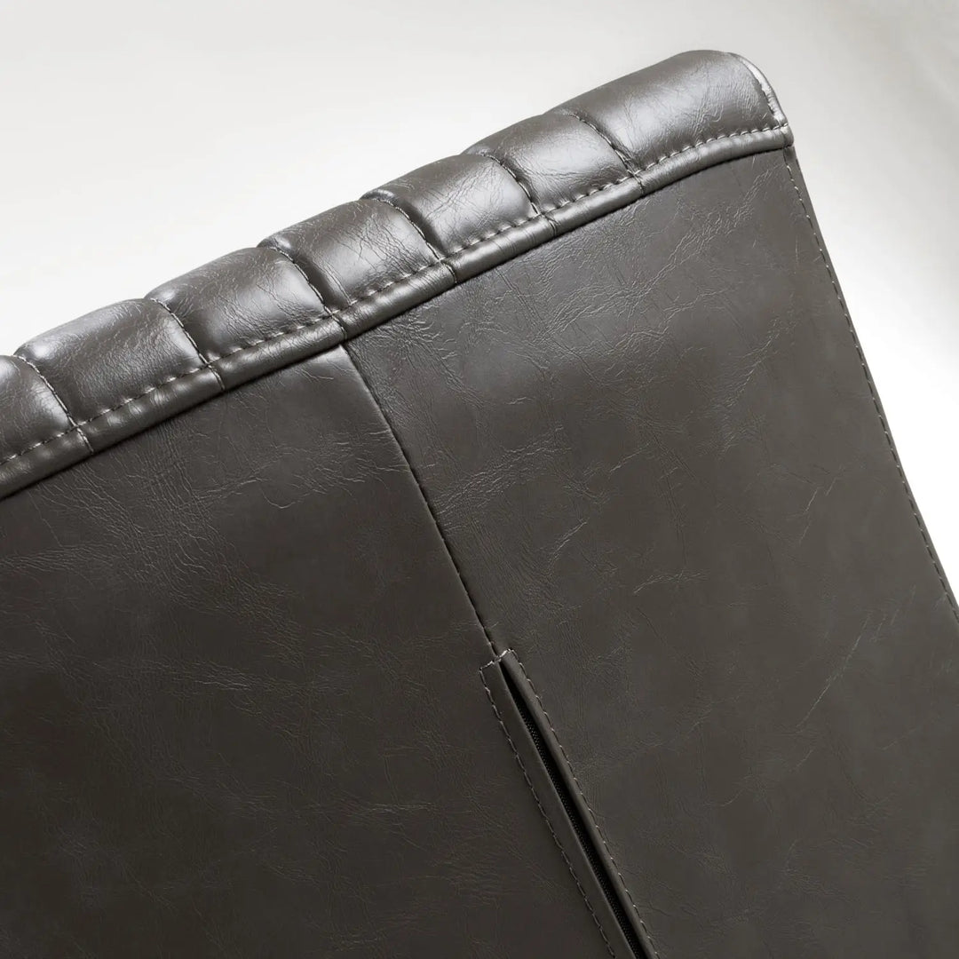 Willow and Stone Auron Cantilever Leather Effect Grey Dining Chair Shankar