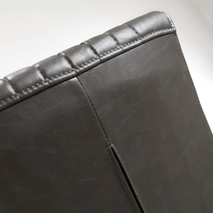 Willow and Stone Auron Cantilever Leather Effect Grey Dining Chair Shankar