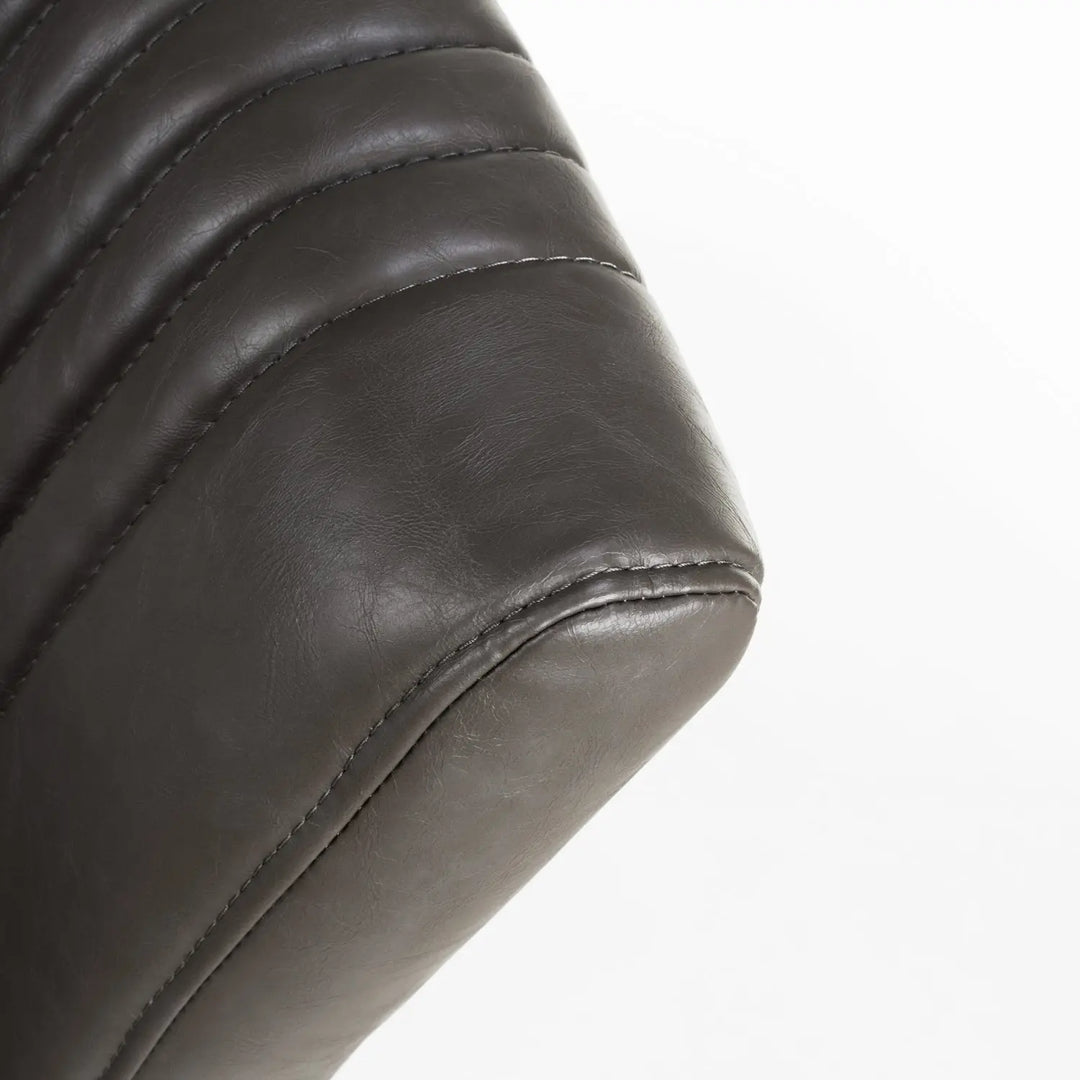 Willow and Stone Auron Cantilever Leather Effect Grey Dining Chair Shankar