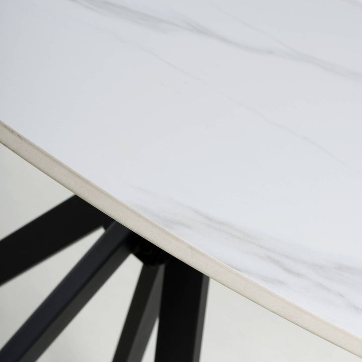 Rowan Rotating White 1.2m Dining Table