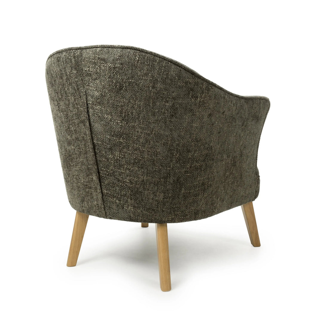 Willow and Stone Juno Flax Effect Green Armchair Shankar