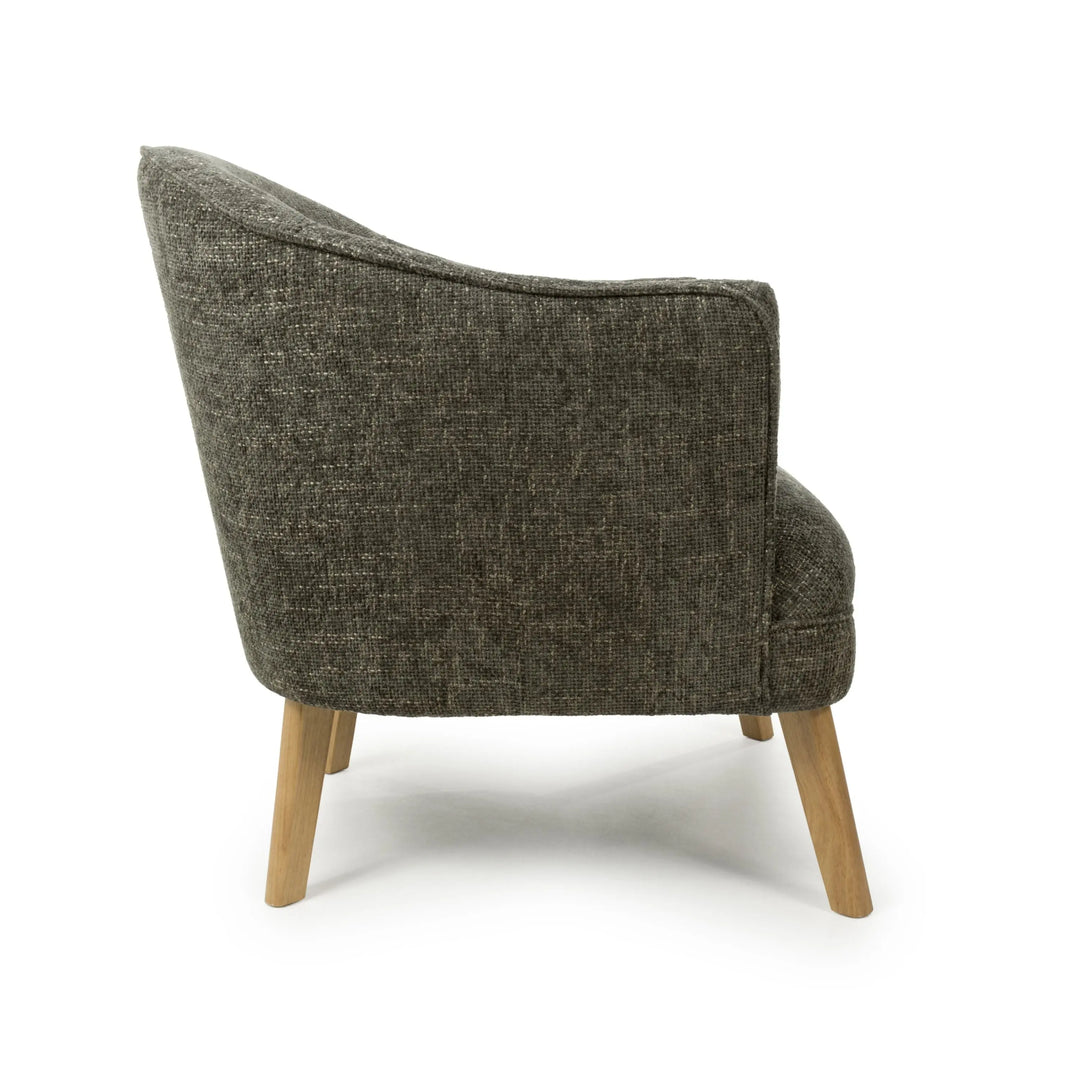 Willow and Stone Juno Flax Effect Green Armchair Shankar