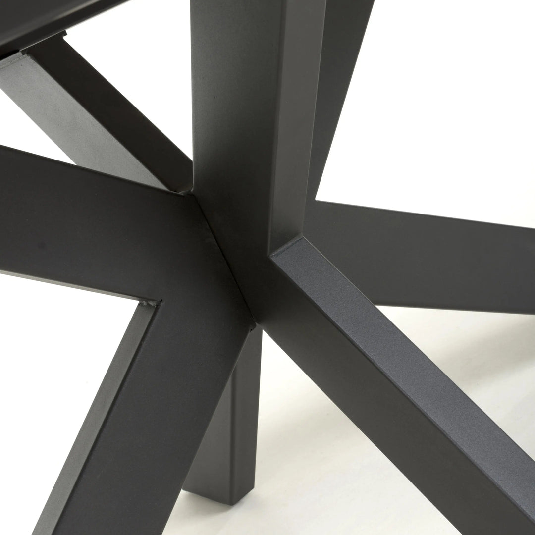 Willow and Stone Tara Ceramic Grey Coffee Table – Marble Effect with Black Metal Frame Shankar