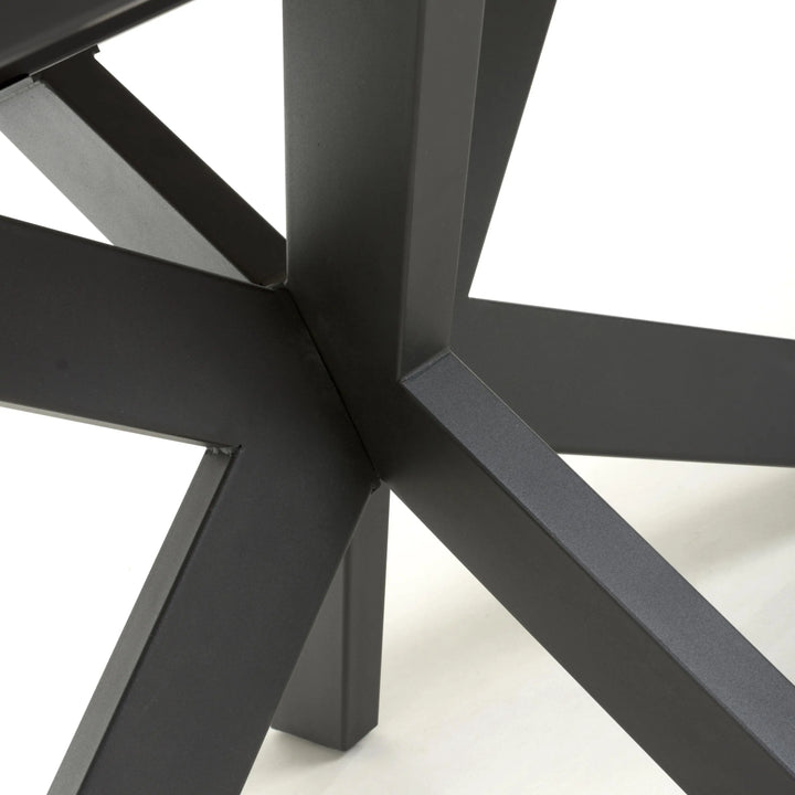 Willow and Stone Tara Ceramic Grey Coffee Table – Marble Effect with Black Metal Frame Shankar