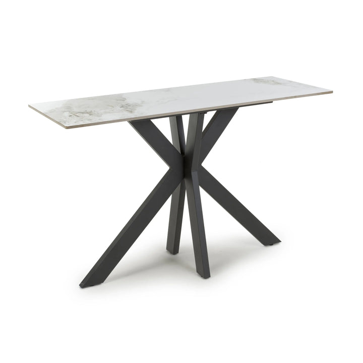 Willow and Stone Tara Ceramic White Console Table Shankar