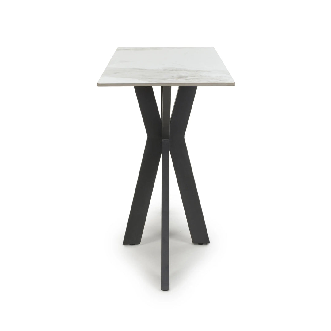 Willow and Stone Tara Ceramic White Console Table Shankar