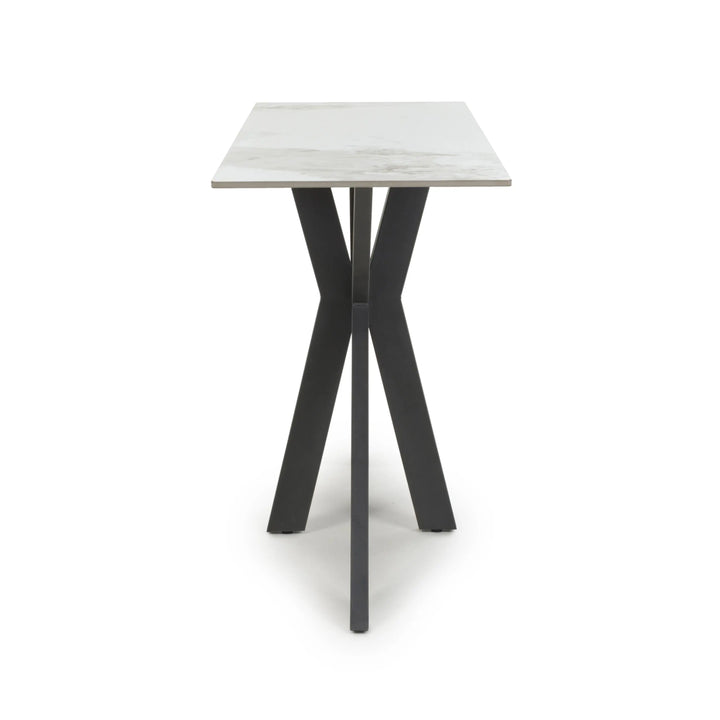 Willow and Stone Tara Ceramic White Console Table Shankar