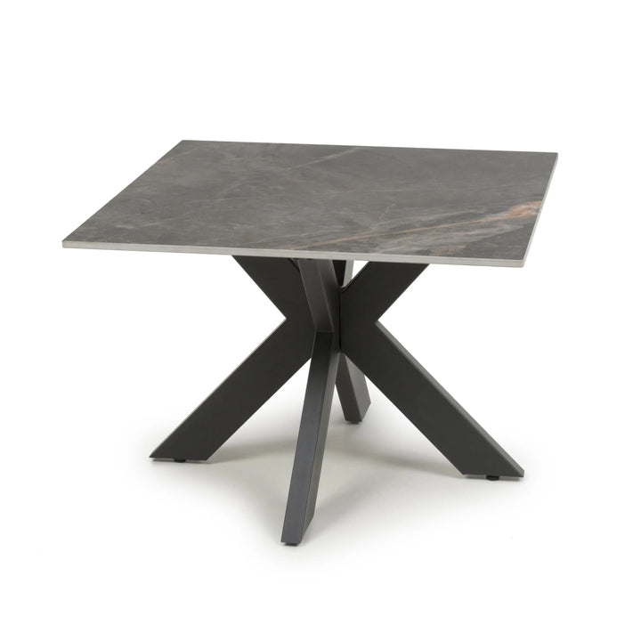 Willow and Stone Mira Square Ceramic Grey End Table Shankar