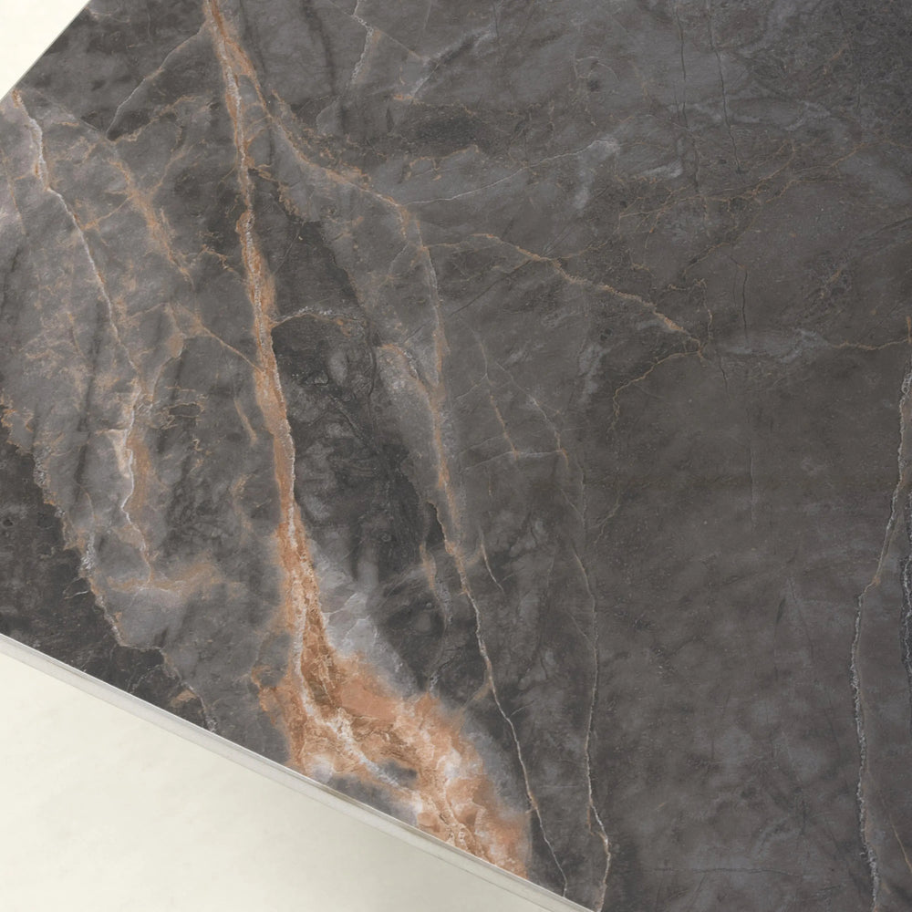 Mira Square Ceramic Grey End Table - NJ Home Interiors