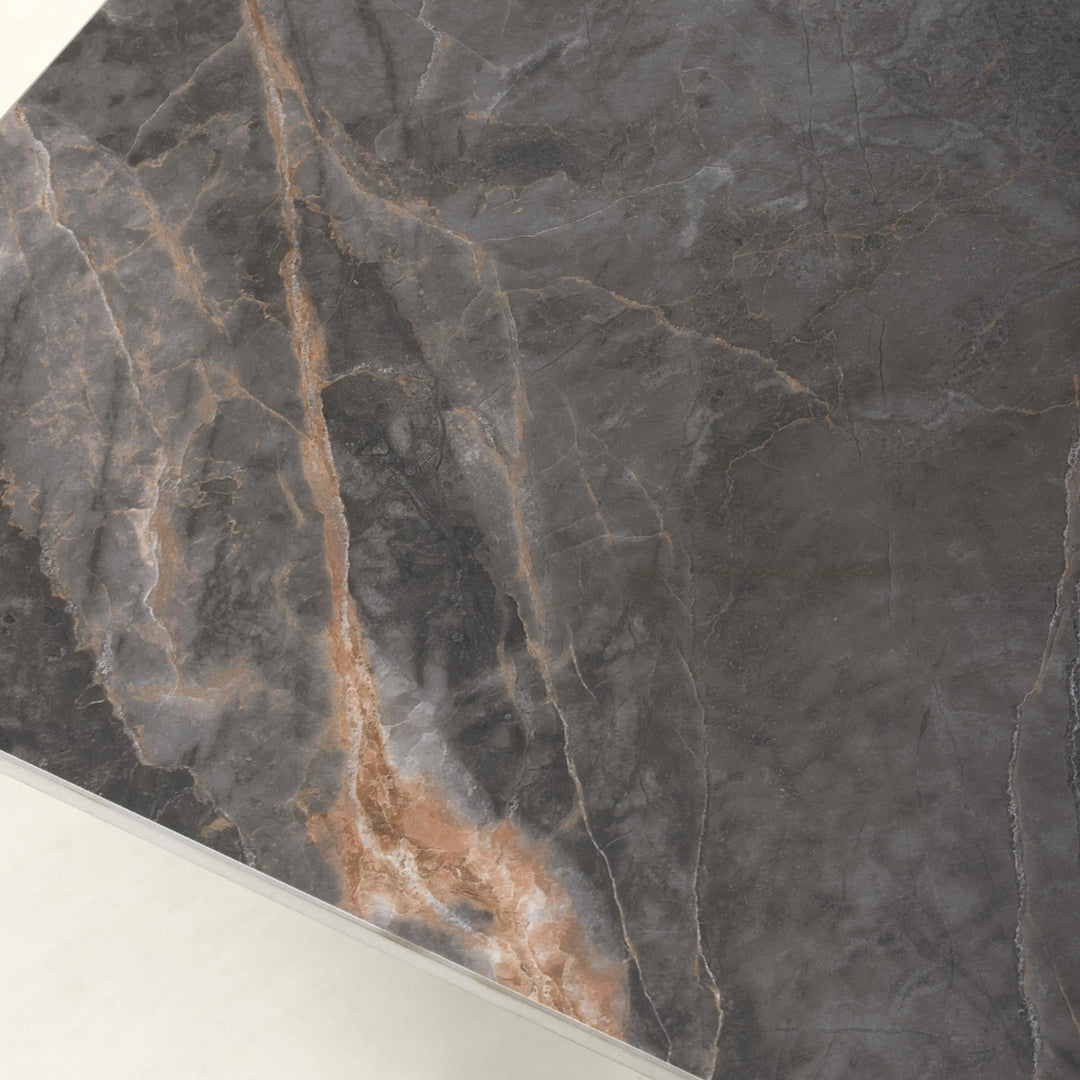 Mira Square Ceramic Grey End Table - NJ Home Interiors