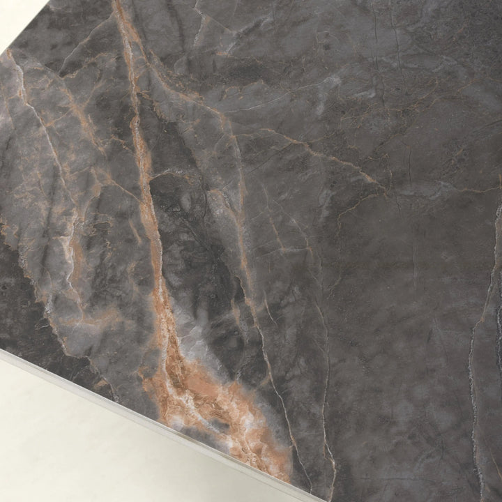 Mira Square Ceramic Grey End Table - NJ Home Interiors