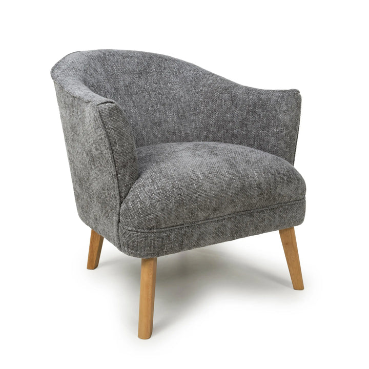 Willow and Stone Juno Flax Effect Grey Armchair Shankar