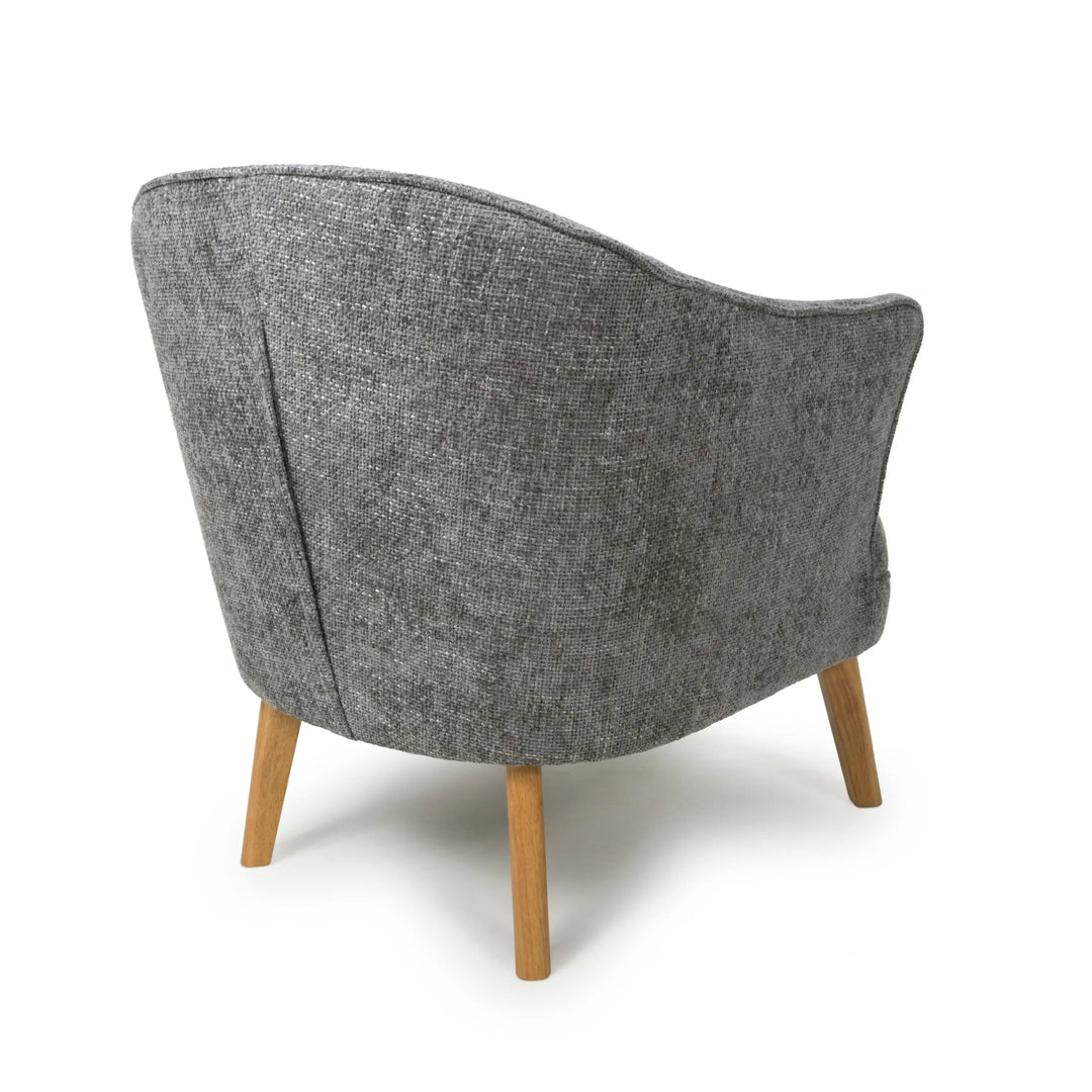Willow and Stone Juno Flax Effect Grey Armchair Shankar