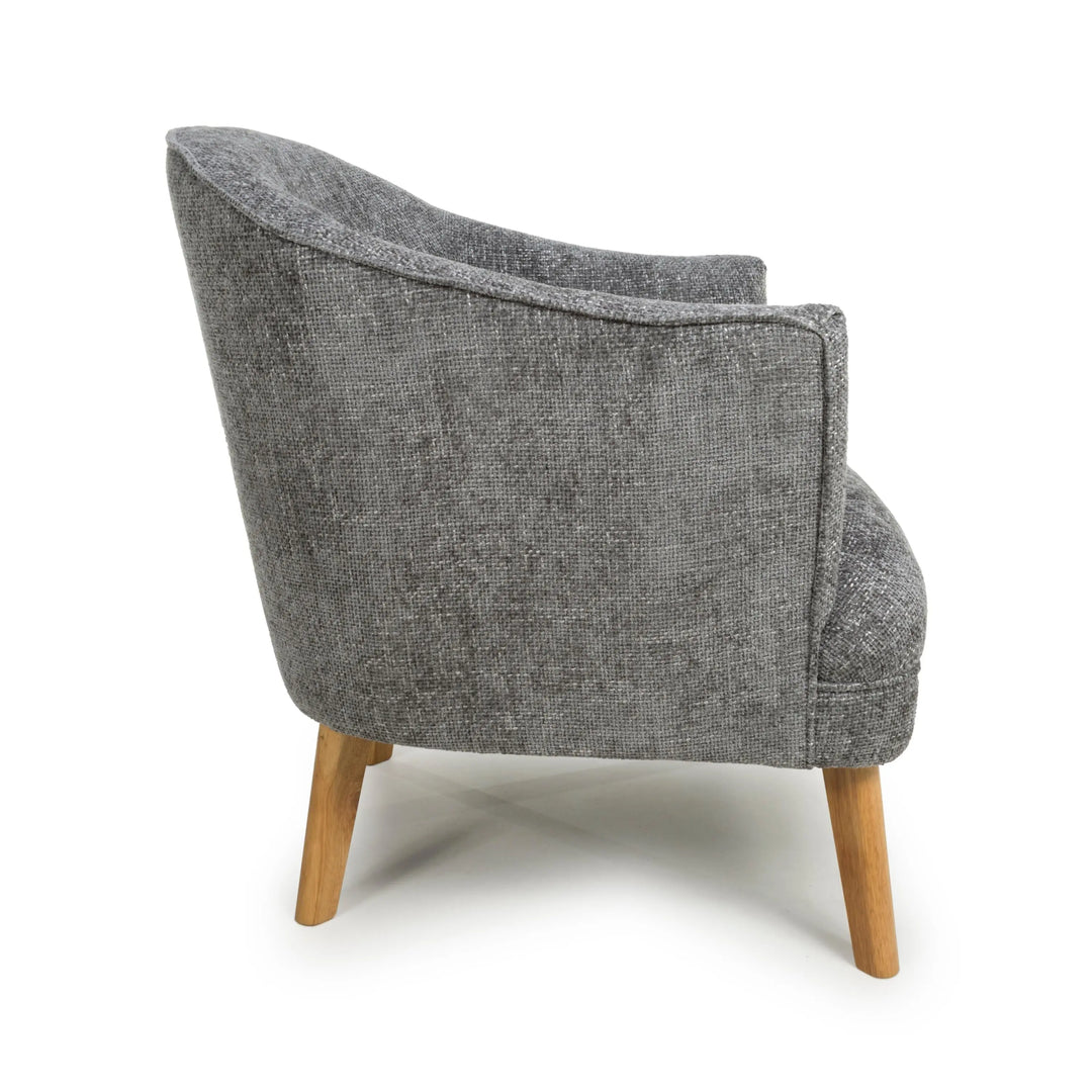 Willow and Stone Juno Flax Effect Grey Armchair Shankar