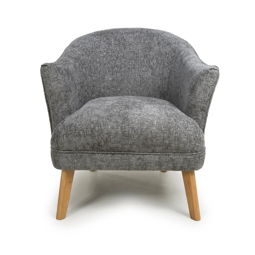 Willow and Stone Juno Flax Effect Grey Armchair Shankar