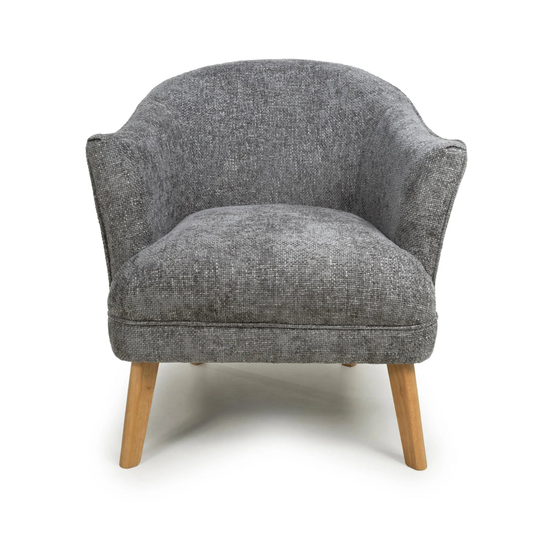 Willow and Stone Juno Flax Effect Grey Armchair Shankar