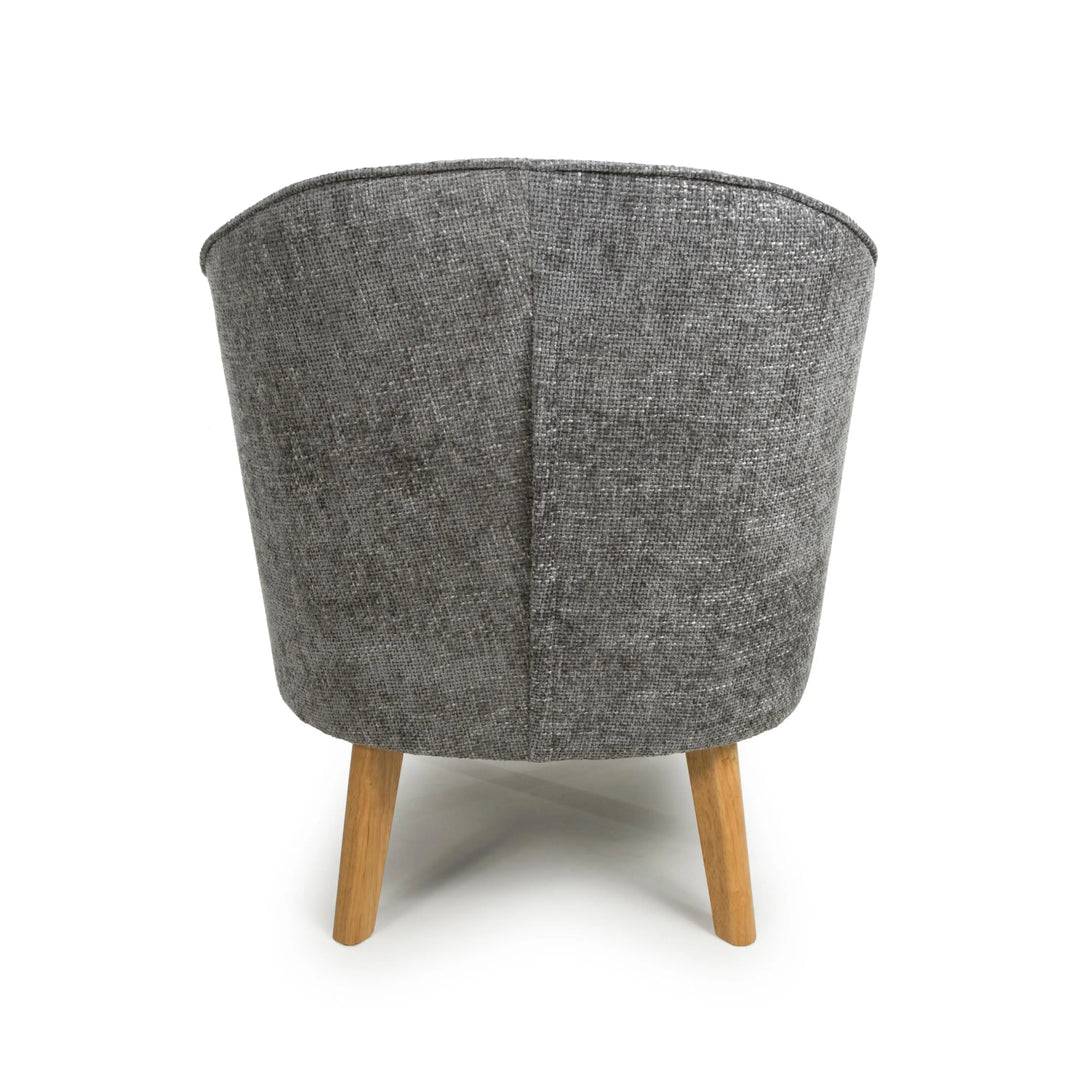 Willow and Stone Juno Flax Effect Grey Armchair Shankar