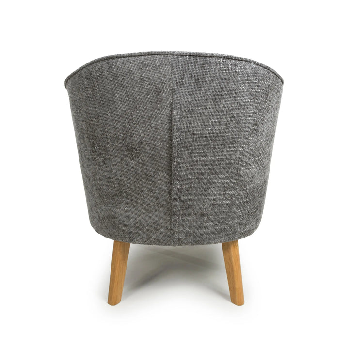 Willow and Stone Juno Flax Effect Grey Armchair Shankar