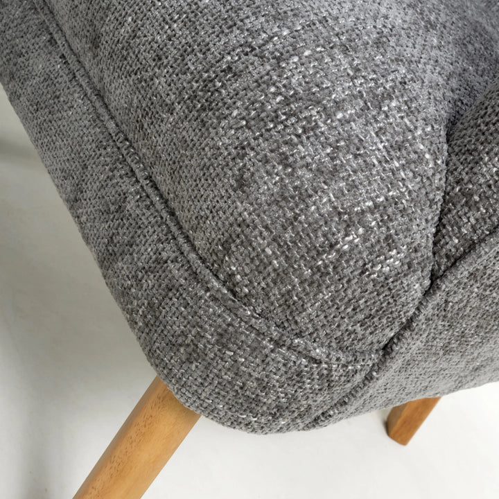 Willow and Stone Juno Flax Effect Grey Armchair Shankar