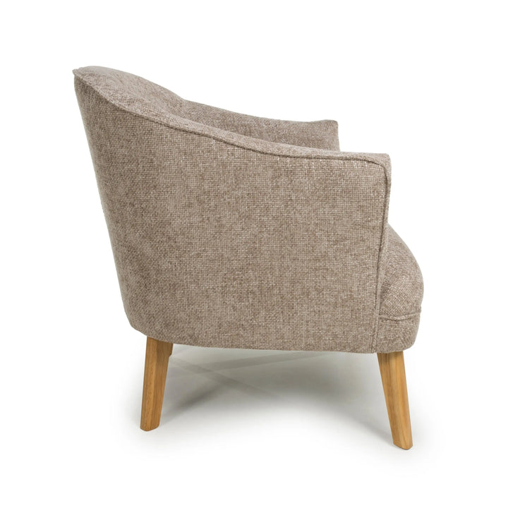 Willow and Stone Juno Flax Effect Natural Armchair Shankar
