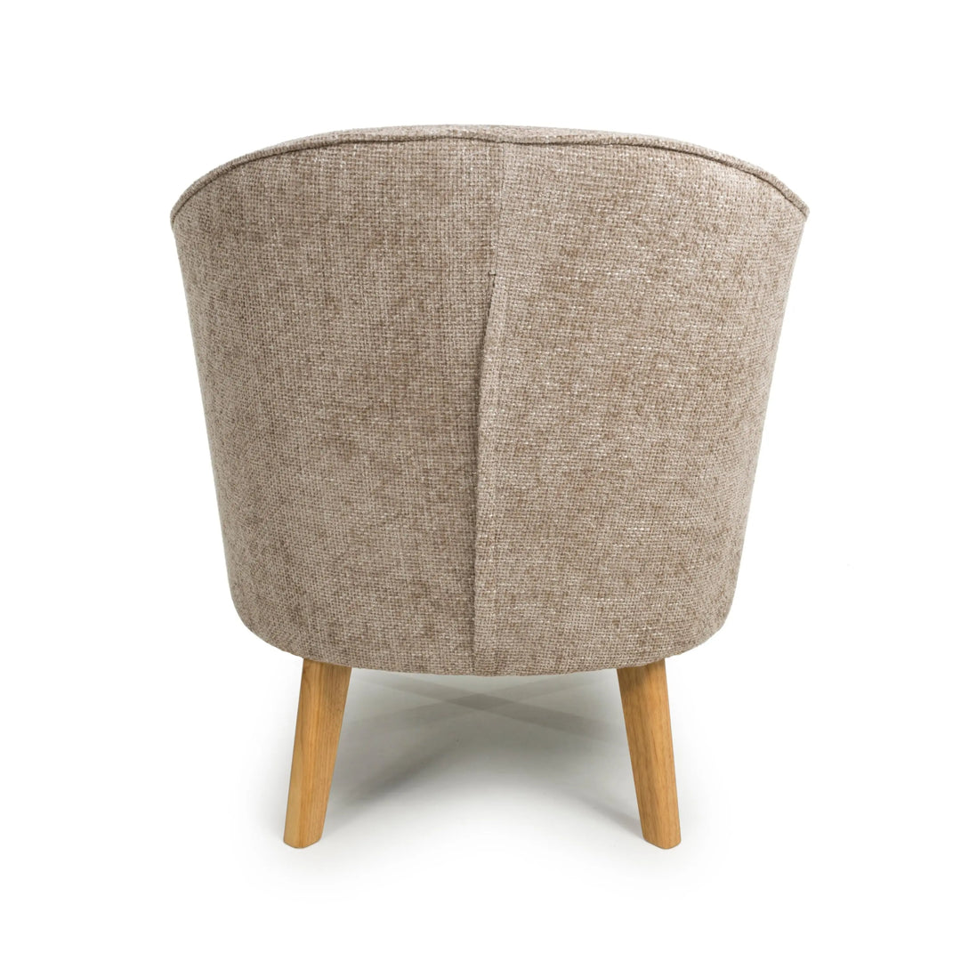 Willow and Stone Juno Flax Effect Natural Armchair Shankar