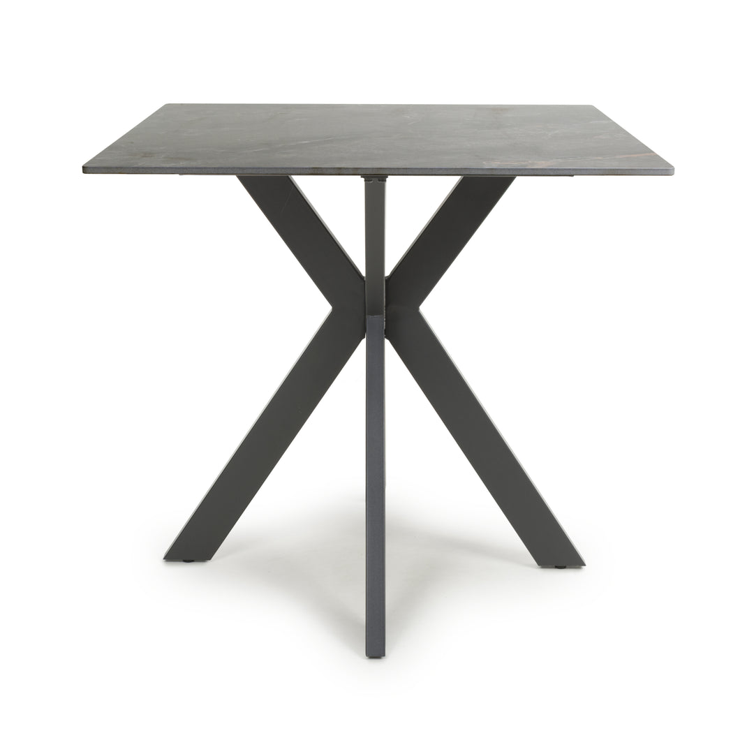 Tokyo Square 80cm Ceramic Grey Dining Table