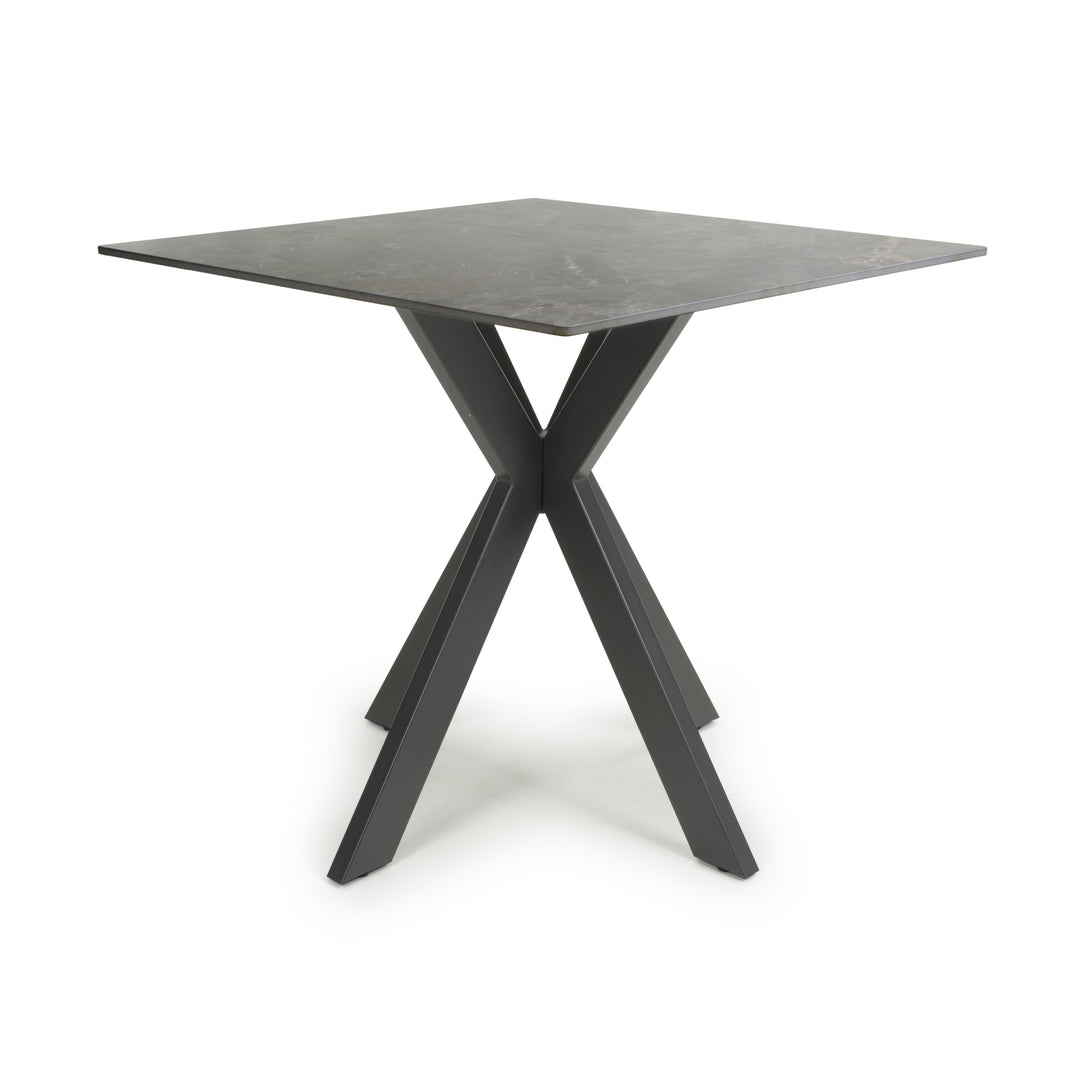 Tokyo Square 80cm Ceramic Grey Dining Table