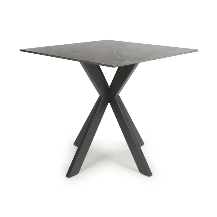 Tokyo Square 80cm Ceramic Grey Dining Table
