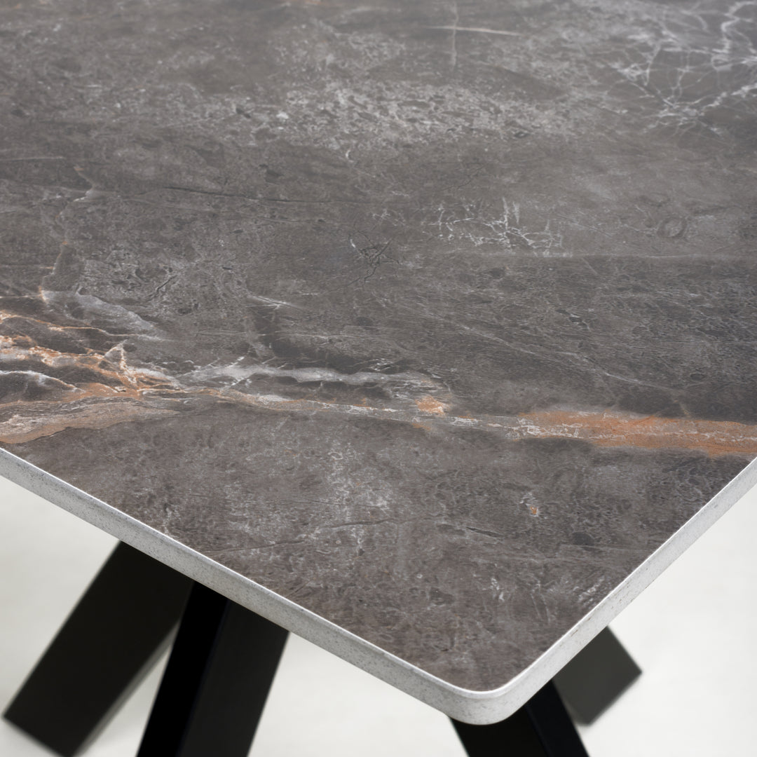 Tokyo Square 80cm Ceramic Grey Dining Table