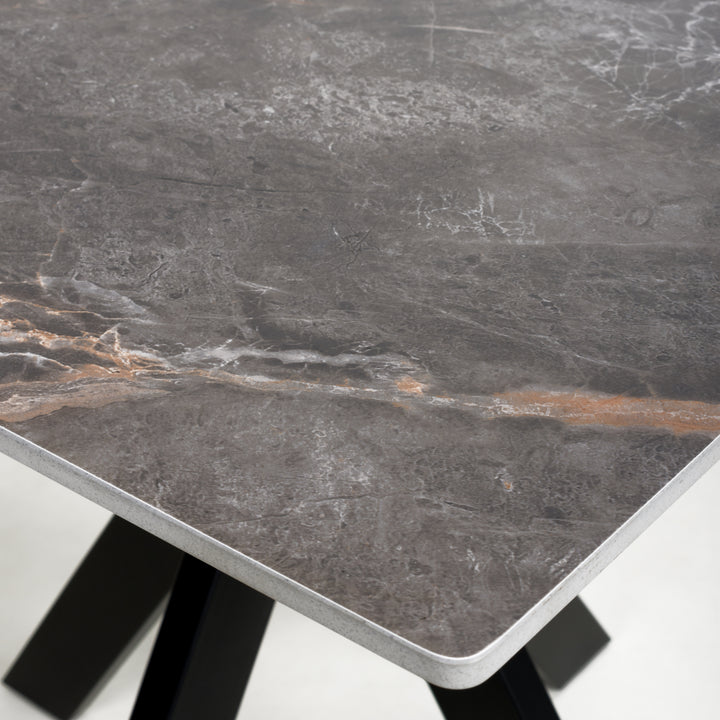 Tokyo Square 80cm Ceramic Grey Dining Table