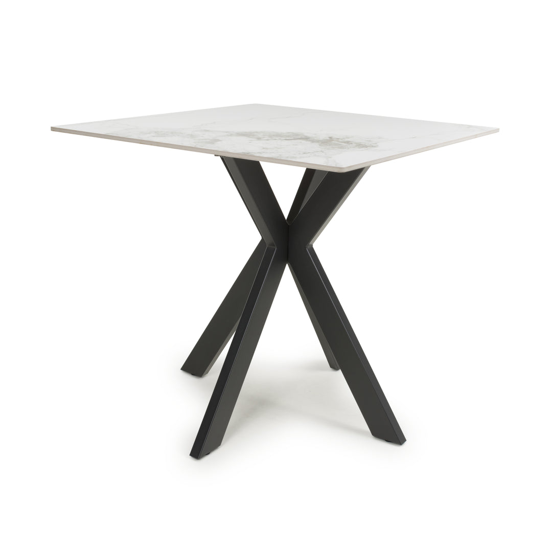 Tokyo Square 80cm Ceramic White Dining Table
