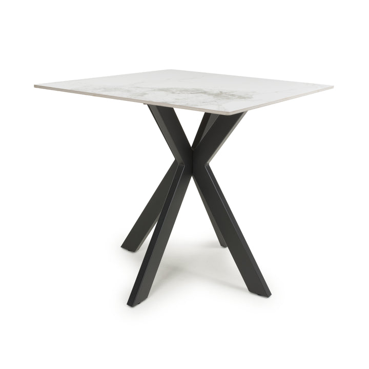 Tokyo Square 80cm Ceramic White Dining Table