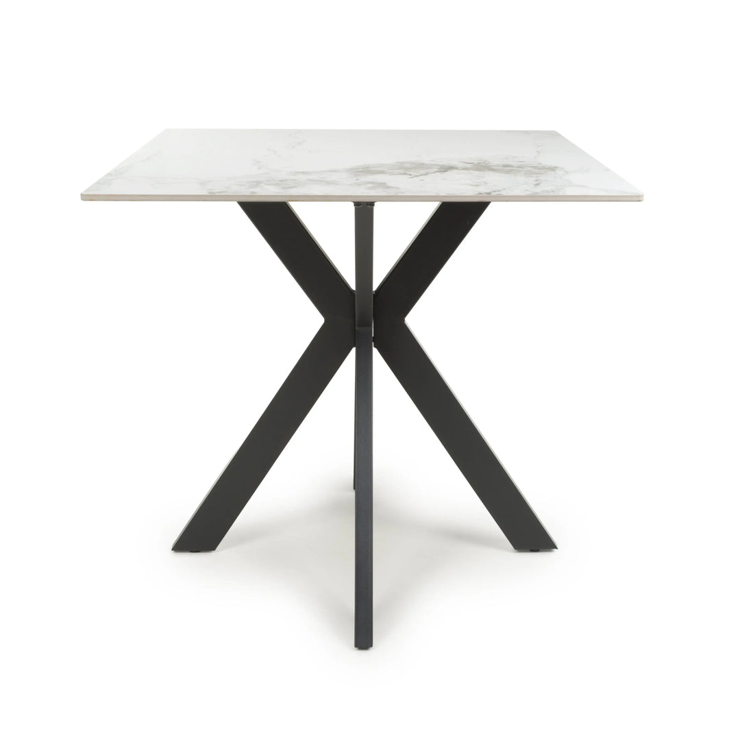 Tokyo Square 80cm Ceramic White Dining Table