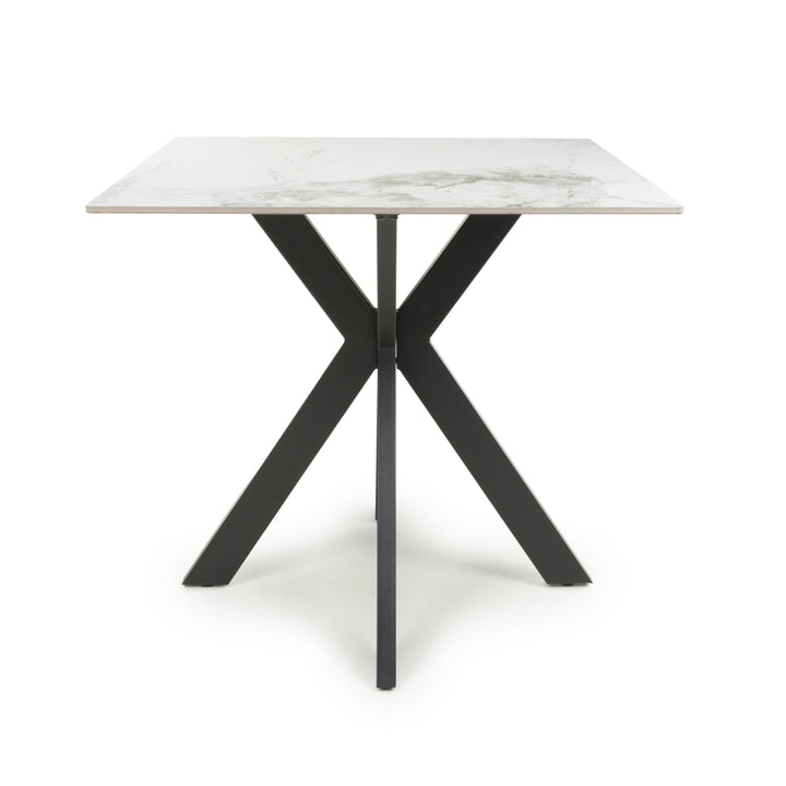 Tokyo Square 80cm Ceramic White Dining Table