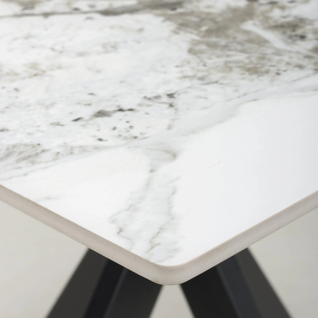 Tokyo Square 80cm Ceramic White Dining Table