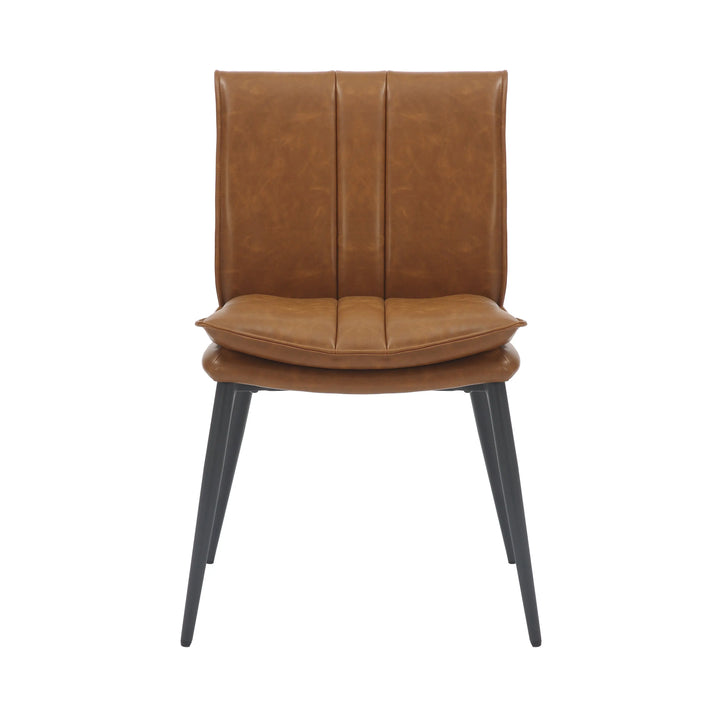 Willow and Stone Ashdowne Leather Effect Tan Dining Chair Shankar