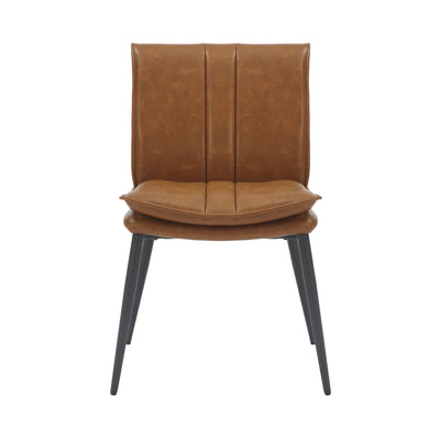 Willow and Stone Ashdowne Leather Effect Tan Dining Chair Shankar